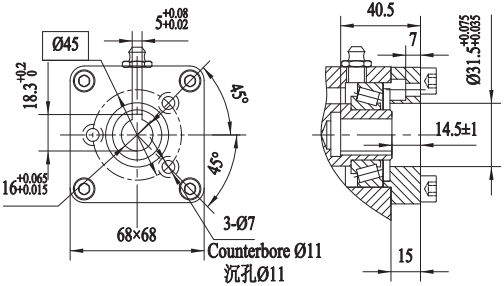 SE7&PE7回轉驅動圖紙